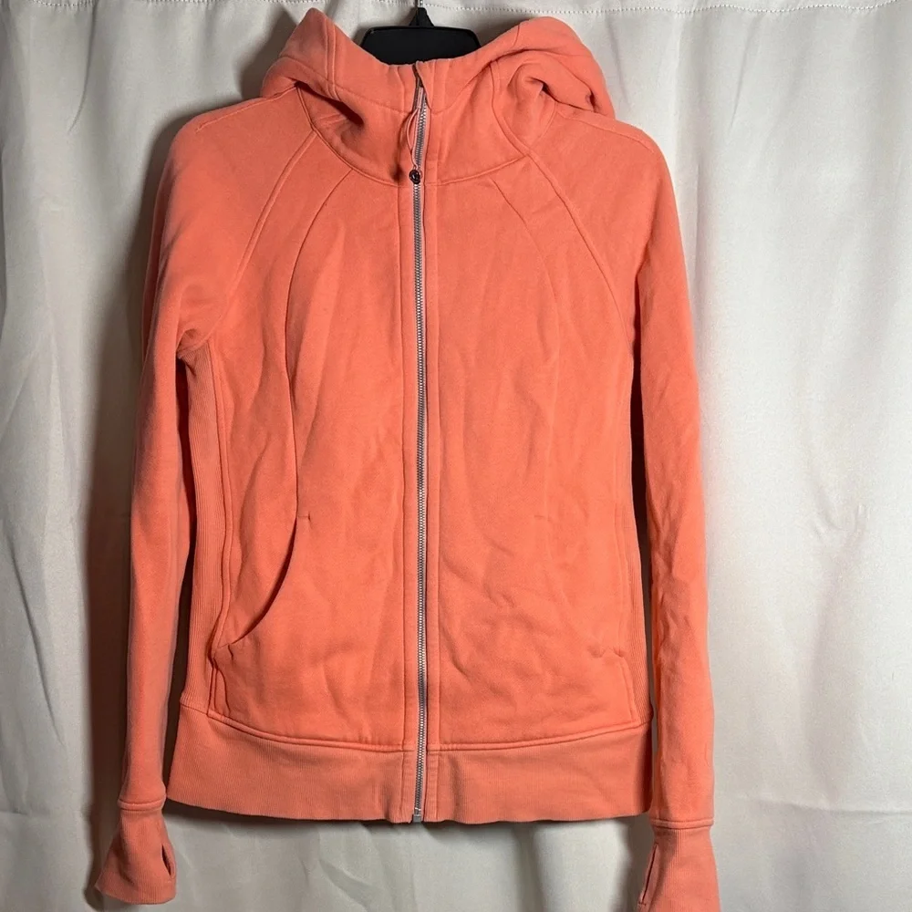 Lululemon Scuba Full-Zip Hoodie Sunny‎ Coral Size 6